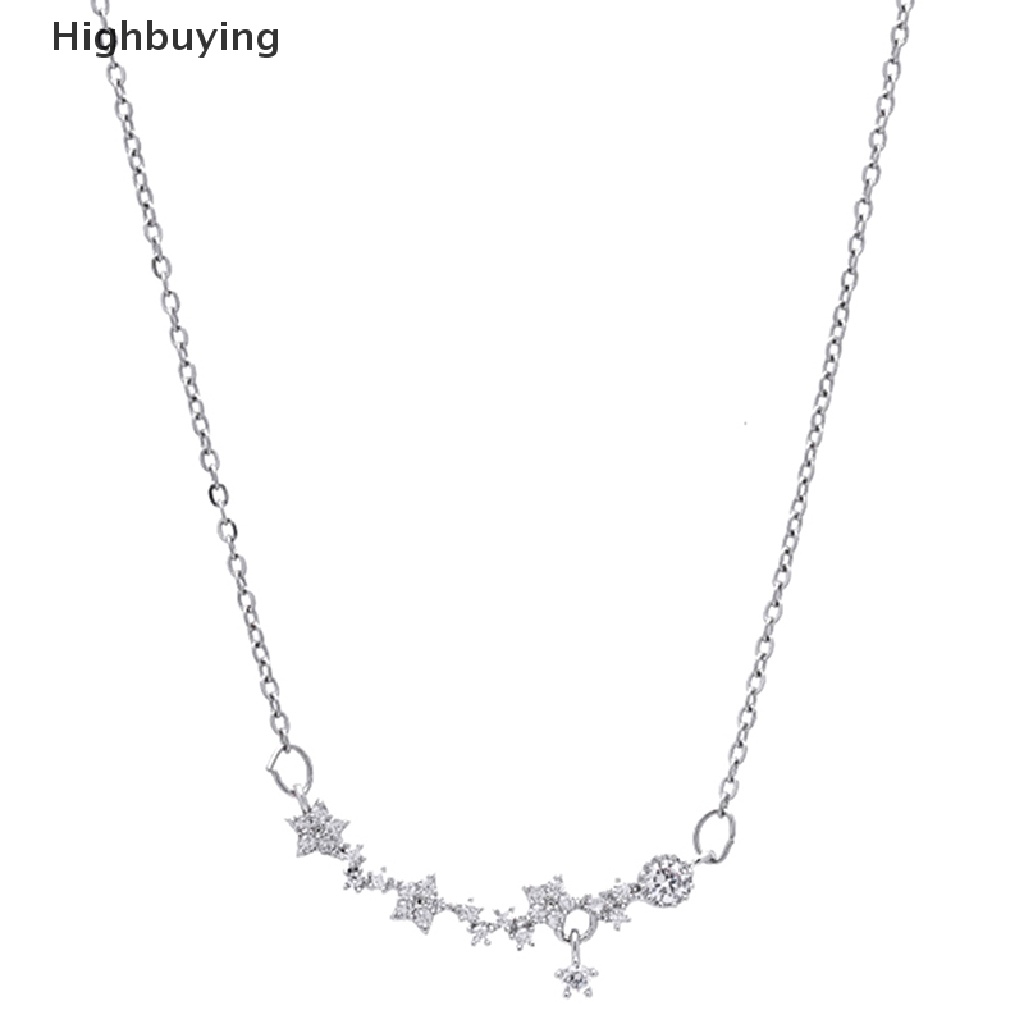 Hbid Exquisite Star Zircon Metal Necklace Women Charm Sweet Lovely Light Clavicle Chain Necklace Girls Party Jewelry Gift Glory