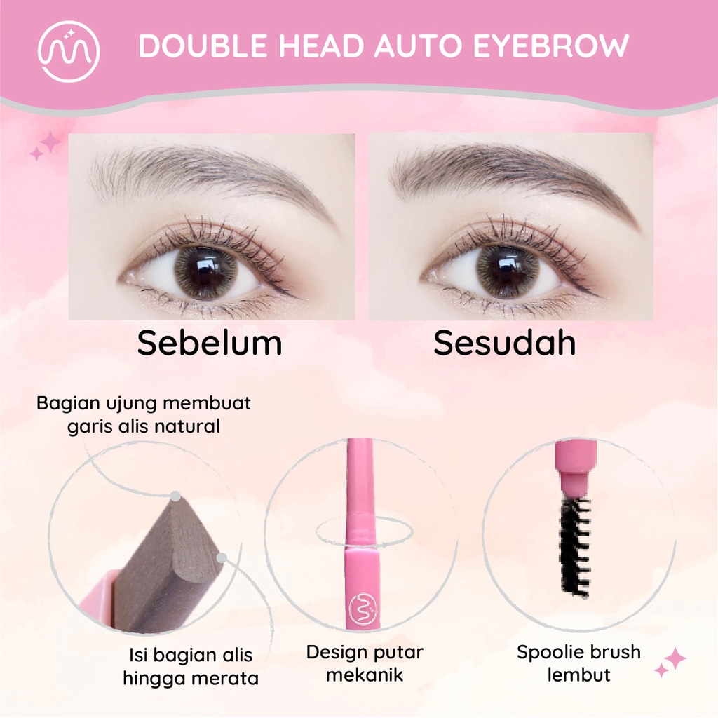 MINIPINK Waterproof Automatic Eyebrow Pencil for Long-Lasting Brows