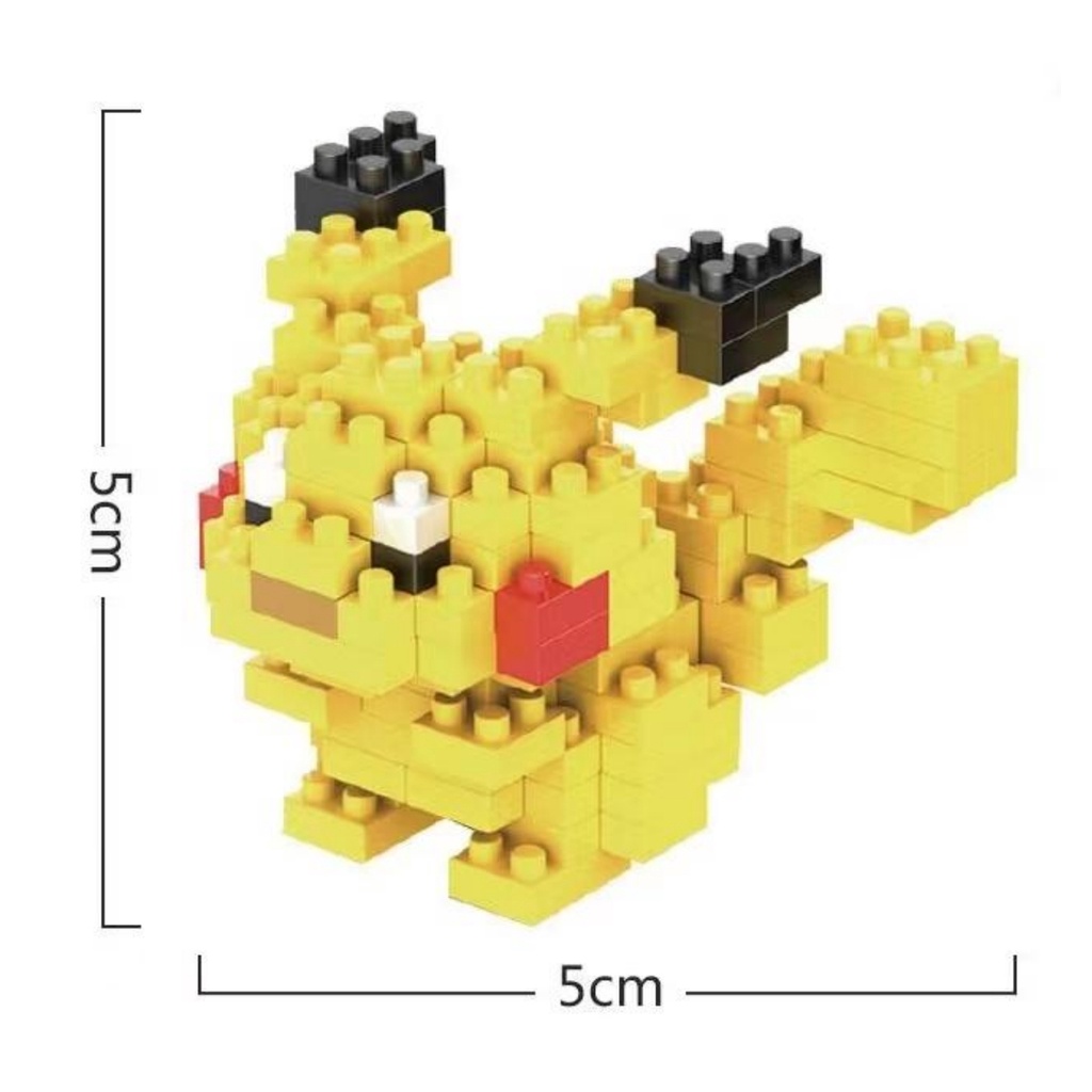 Pokemon micro-particle building block Pokemon pocket pet elf diy Mainan model puzzle