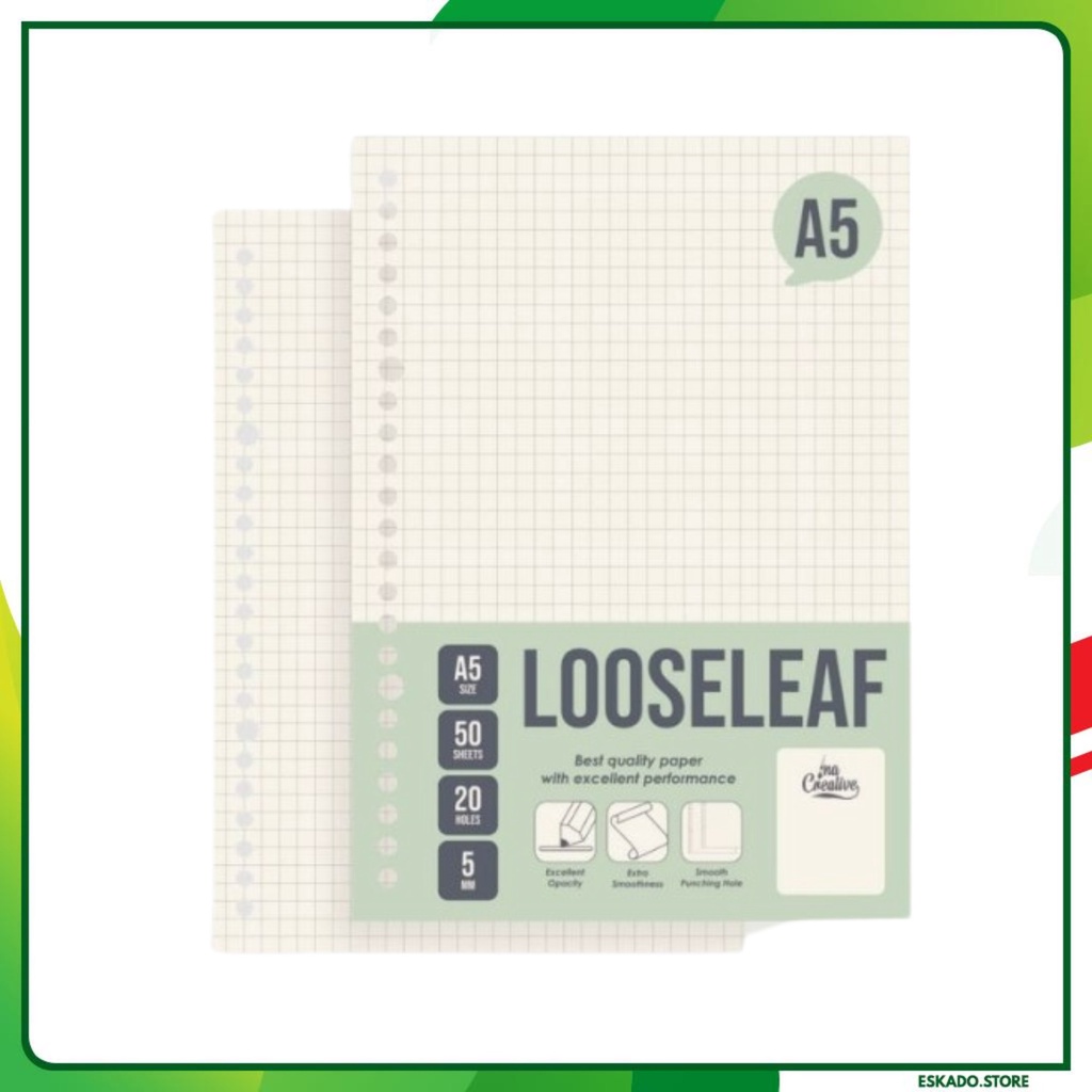 Loose Leaf / Isi Kertas File Ina Creative A5 Kotak - Kotak