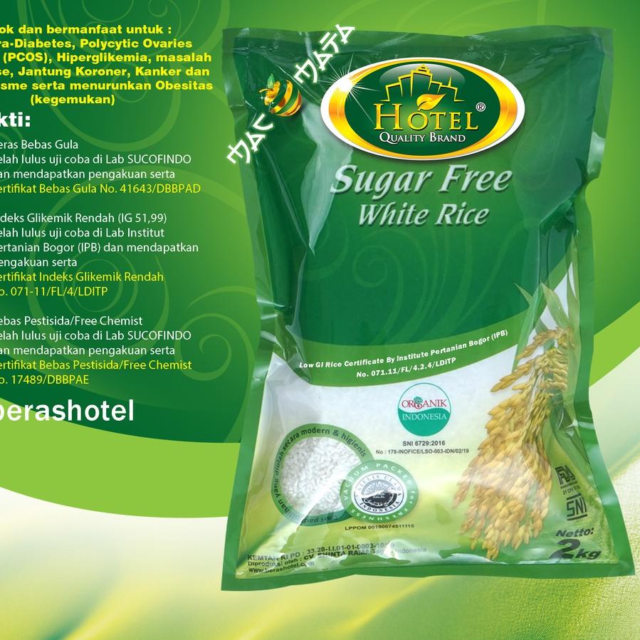 

✤ Beras Organik 2 kg - BERAS LOW GI White Rice - Beras Organik HOTEL 2kg - Beras 2kg - Sugar Free White Rice - Beras Index Glikemic Rendah ۝