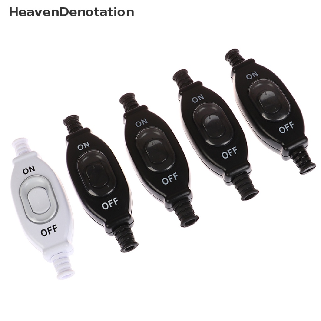 [HeavenDenotation] 3a 250V waterproof in line switch Saklar Kabel Bulat Kontak Perak double HDV