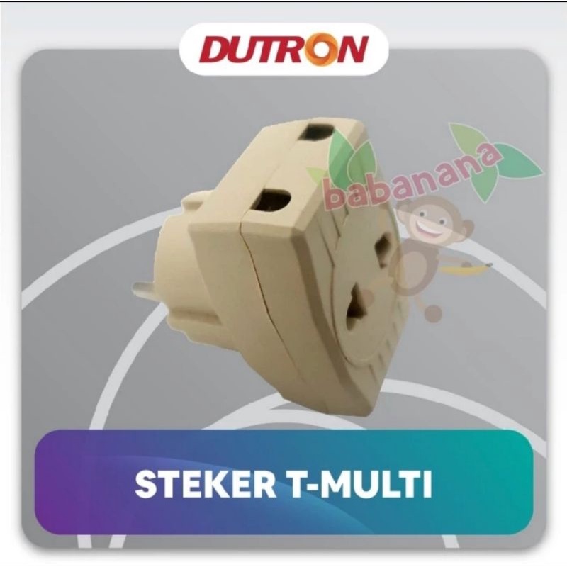 Dutron T cabang 3 kecil colokan listrik stop kontak adaptor SNI