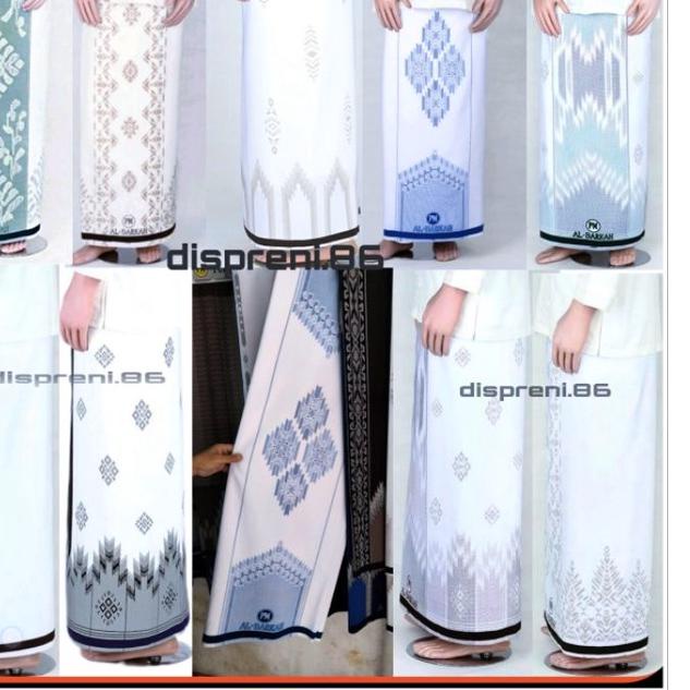 ⅍ Sarung Al Barkah Samarinda Putih Jumbo Asli Design Pulau Mas ☉