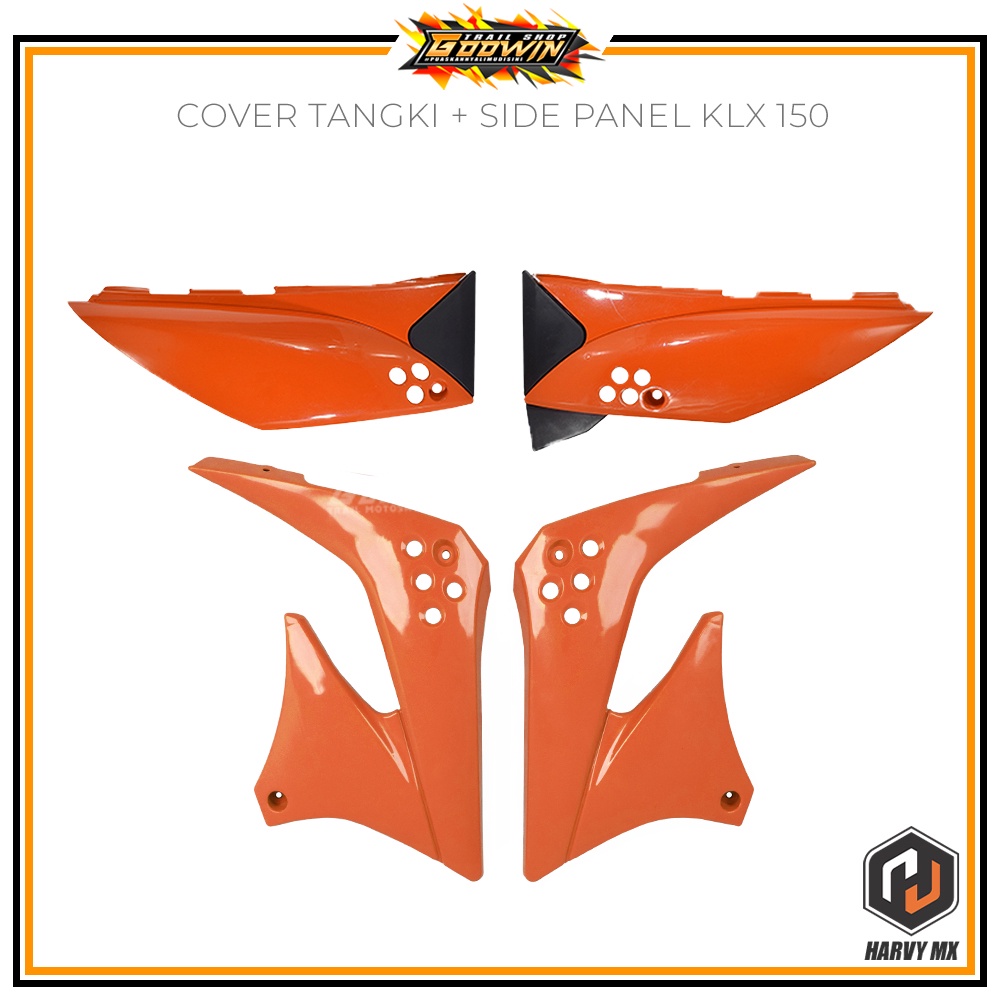 Paketan Legshield Depan Cover Tangki  Body Depan Side Panel Belakang HRV KLX 150 Terlaris