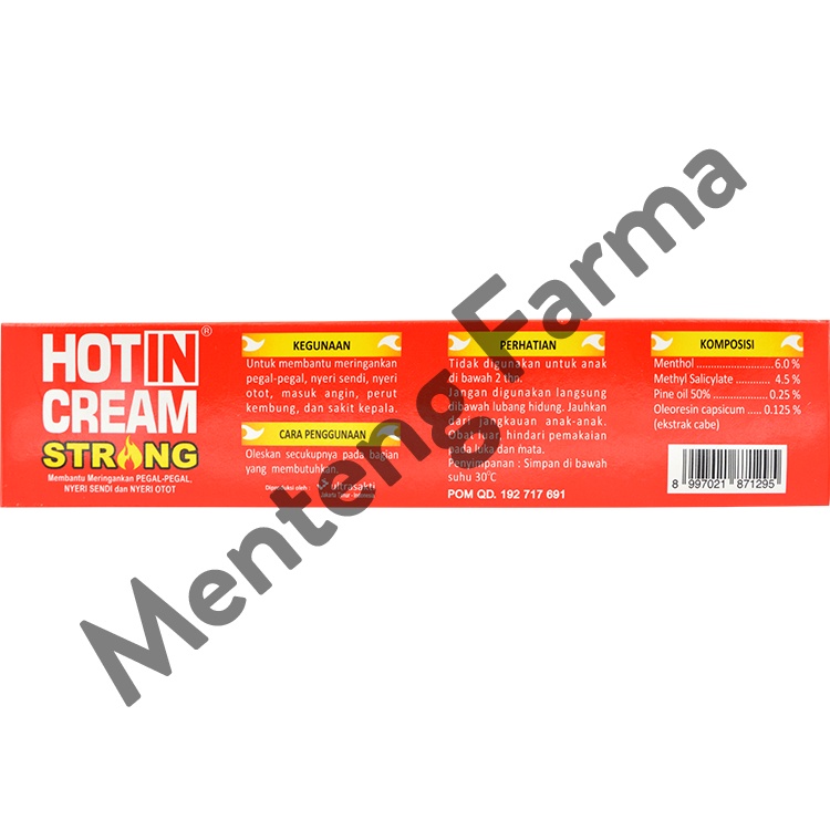 Hot In Cream Strong 120 Gr - Pereda Nyeri Otot dan Sendi Extra Panas