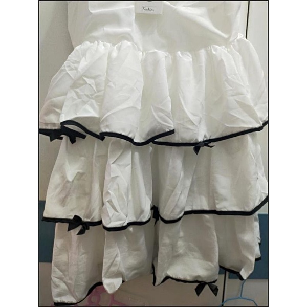 [MikanHiro Store] Lolita large size summer style white sweet and spicy loose suspender dress with high-quality milk and sweet princess dress