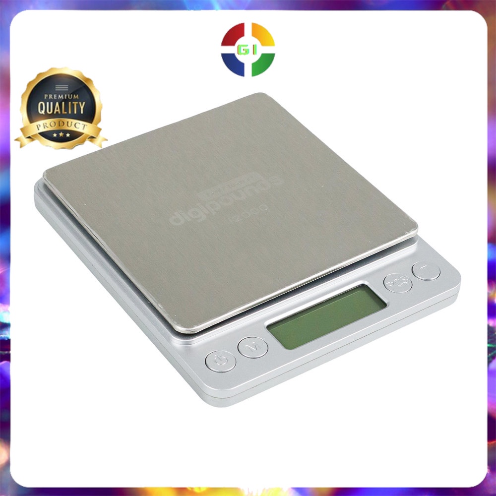 Timbangan Dapur Digital Scale 1kg Akurasi 0.1g Silver