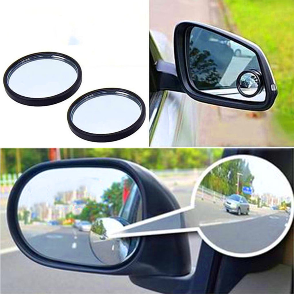 2 Pcs Blind Spot Mirror Kaca Spion Kecil Bulat Mobil Motor - Blindspot Mirror Set Kaca Spion Bulat Kaca Bulat Tambahan Spion Isi 2