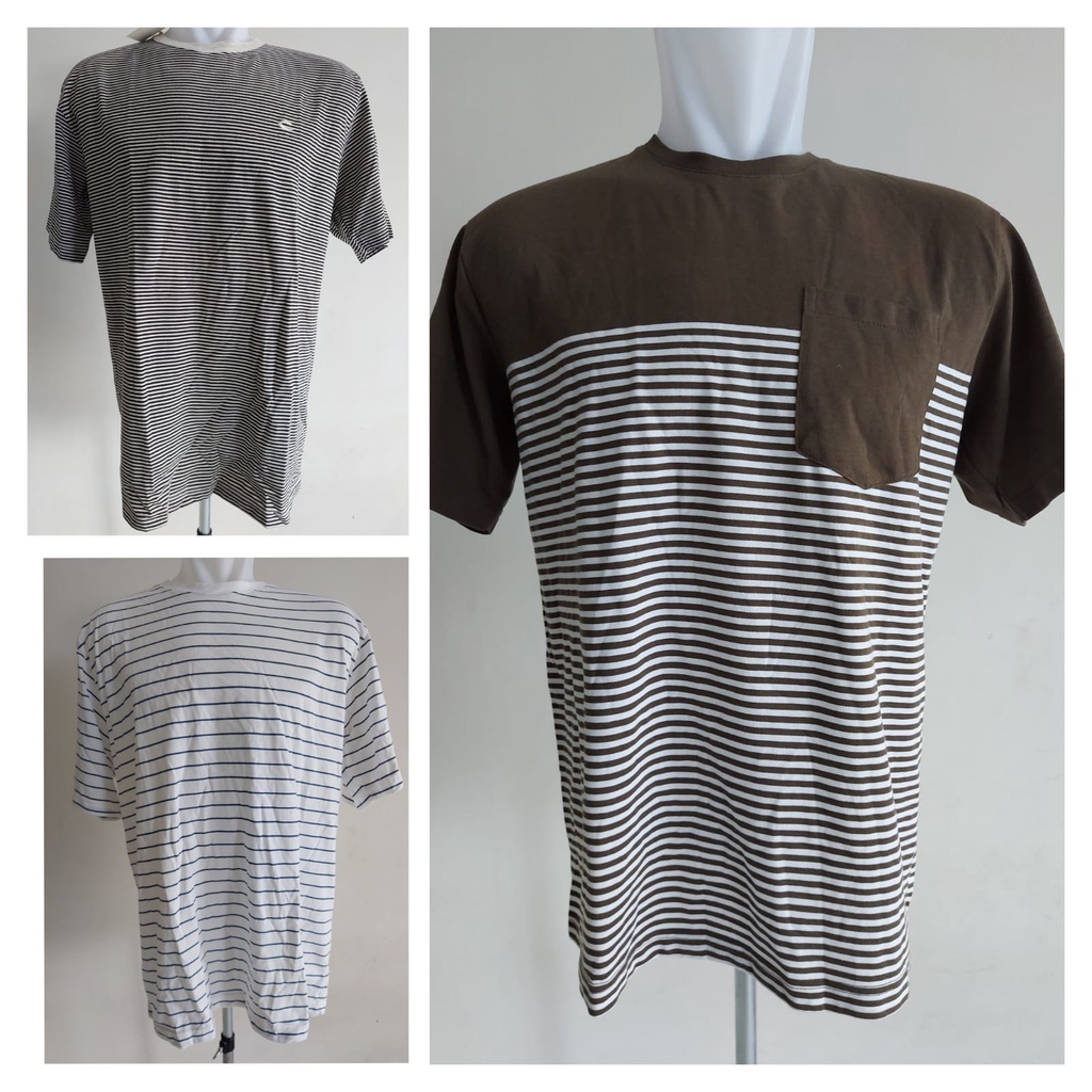 XS-M-L-XXL-Kaos OBLONG/tshirt PRIA/LENGAN PENDEK/C0LE/Regular- GARIS-GARIS