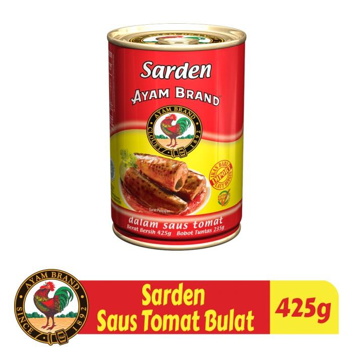 

Sarden Kaleng Saus Tomat Bulat Ayam Brand 425Gr Isi 2 Pcs 003