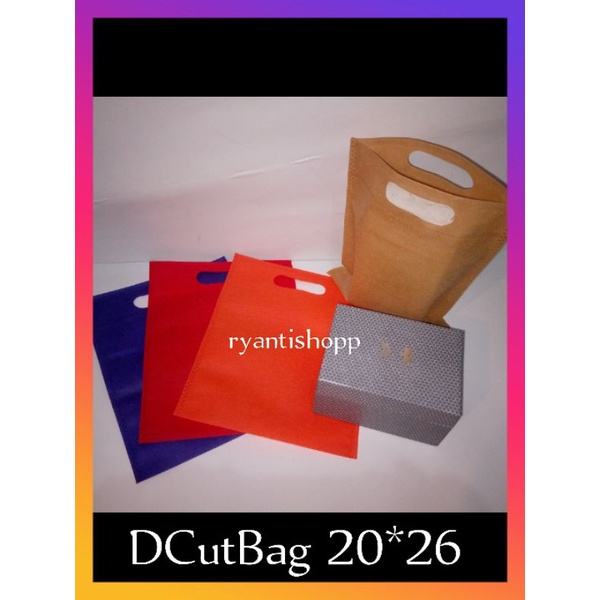 Tas Spunbond 75gsm TAS Plong Uk 20x26 cm / dcut bag /Tas spunbond / Plong / kain /  press / kantong / Totebag / goodiebag / souvenir