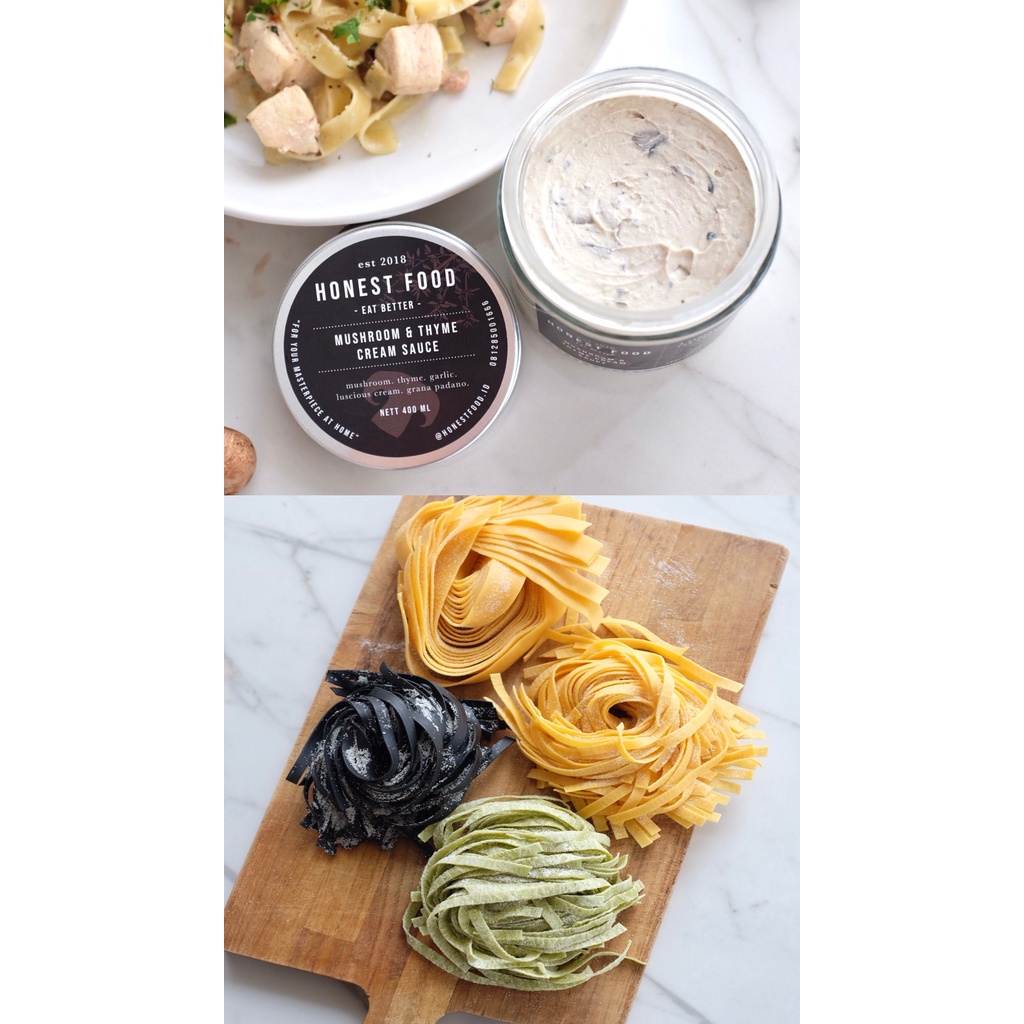 

HONESTFOOD Mushroom Cream Sauce & Pasta Combo