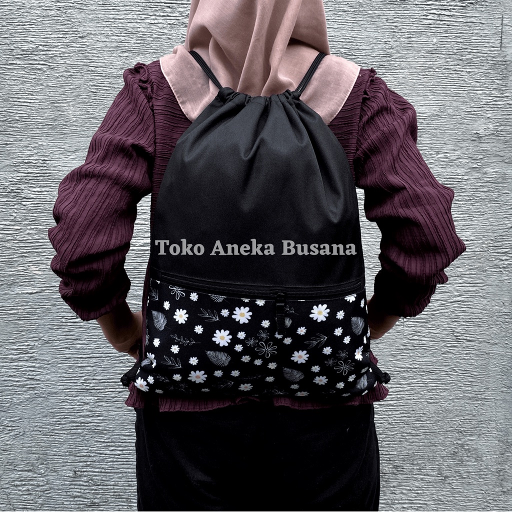 Tas Serut Wanita String Bag Tas Travel Drawstring Bag Tas Ransel Serut Wanita MTS0012