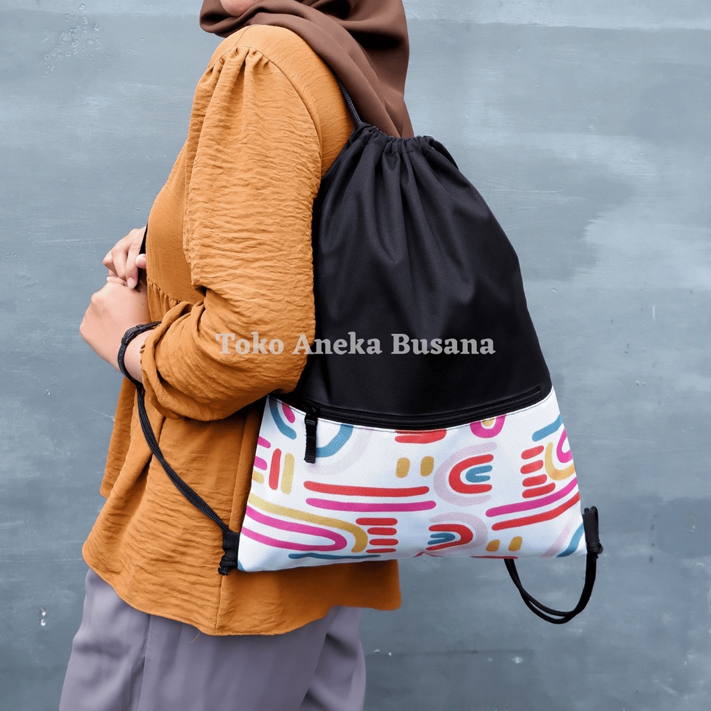 Tas Serut Wanita String Bag Tas Travel Drawstring Bag Tas Ransel Serut Wanita MTS0020