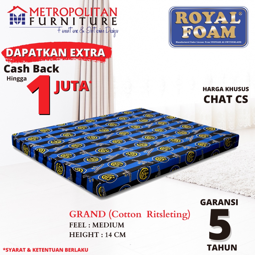 Kasur Busa Royal Foam Grand Tebal 14 cm