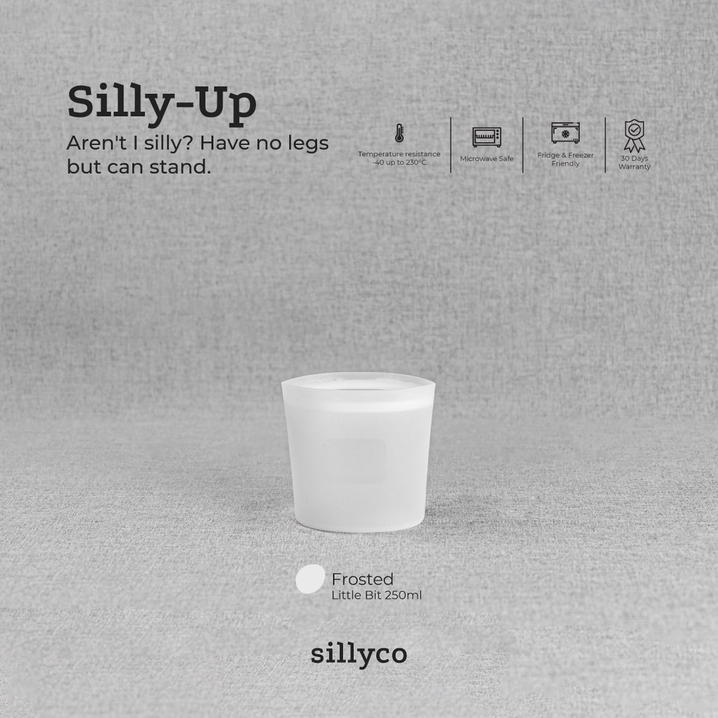 Sillyco - Silly-Up Four Little Bits - 4pcs - Standing Reusable Silicone Food Storage - Sillybag / Sillyup / Silly Up