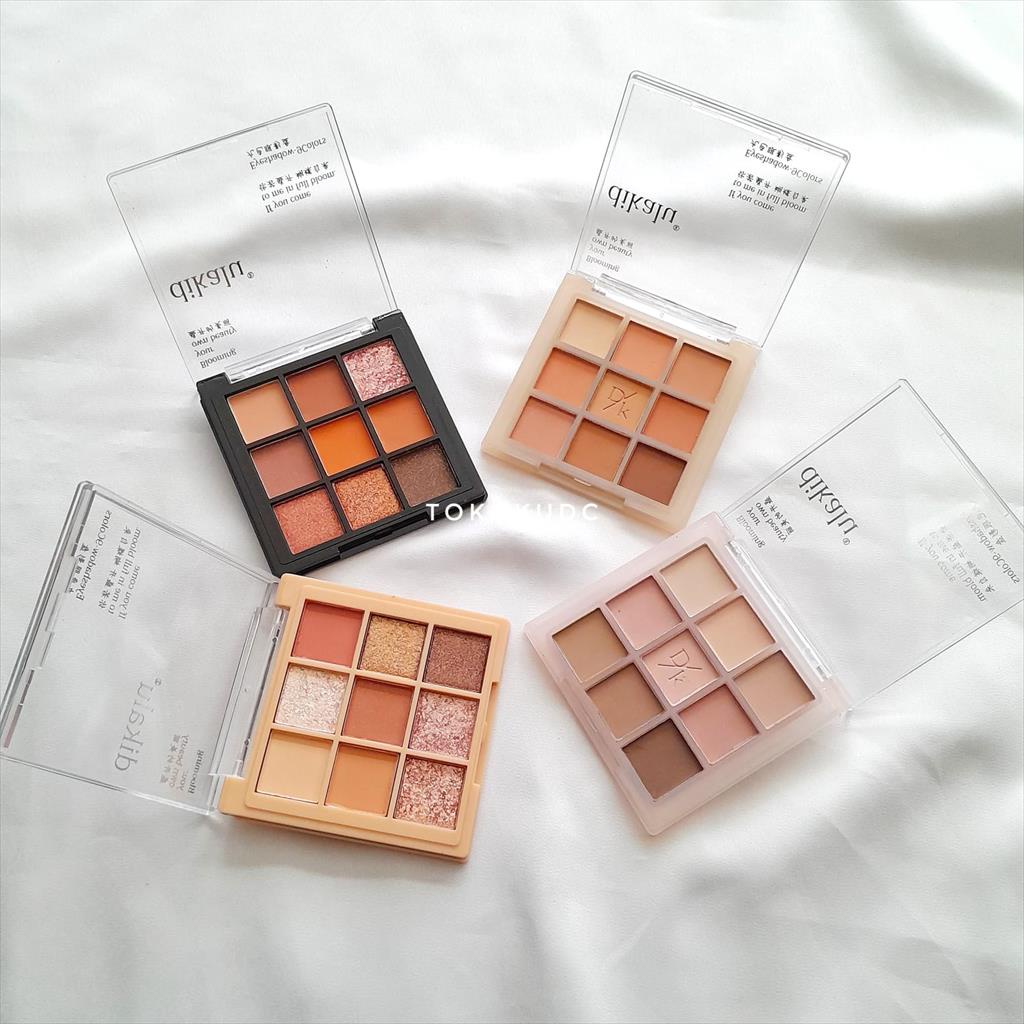 DIKALU 9 COLORS EYESHADOW PALETTE MAKEUP SHIMMER MATTE TAHAN LAMA