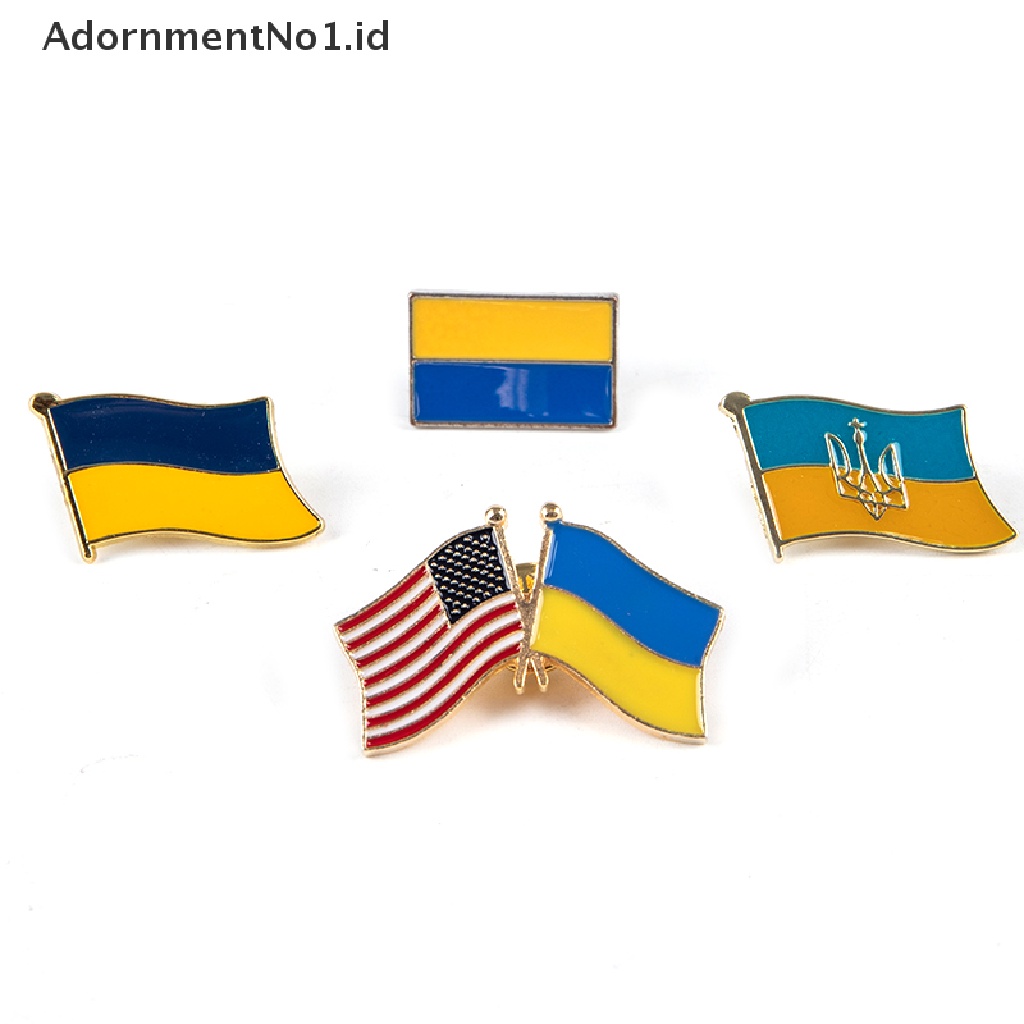 [AdornmentNo1] U.s.a &amp; Friendship Badge Flag Bros Bendera Nasional Kerah Pin Collections [ID]