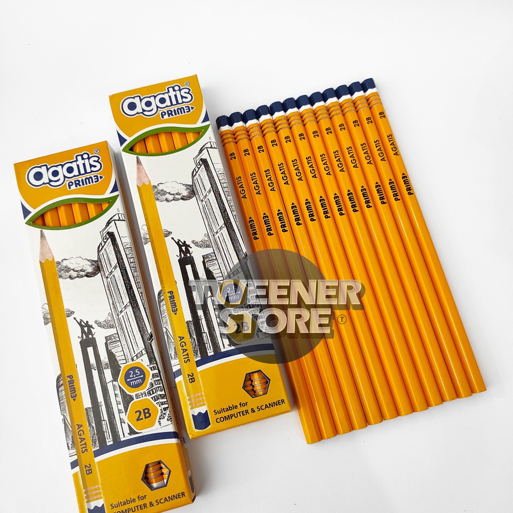 

(1PACK) AGATIS Pensil 2B PRIME KUNING | Pencil