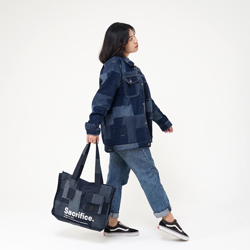 Whoopculture &quot;SICA&quot; 14oz Denim Tote bag