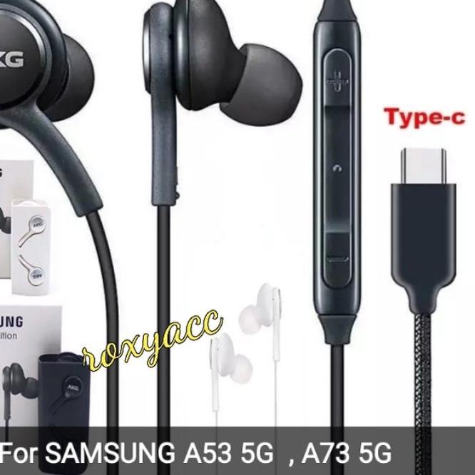 ♬ HEADSET / EARPHONE SAMSUNG A53 5G , A73 5G STEREO PURE BASS AKG TYPE C ✷
