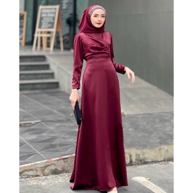 MAXY DAFIYA SILK, ROBERTO CAVALI, GAMIS HIJAB MUSLIM, MAXY DRESS