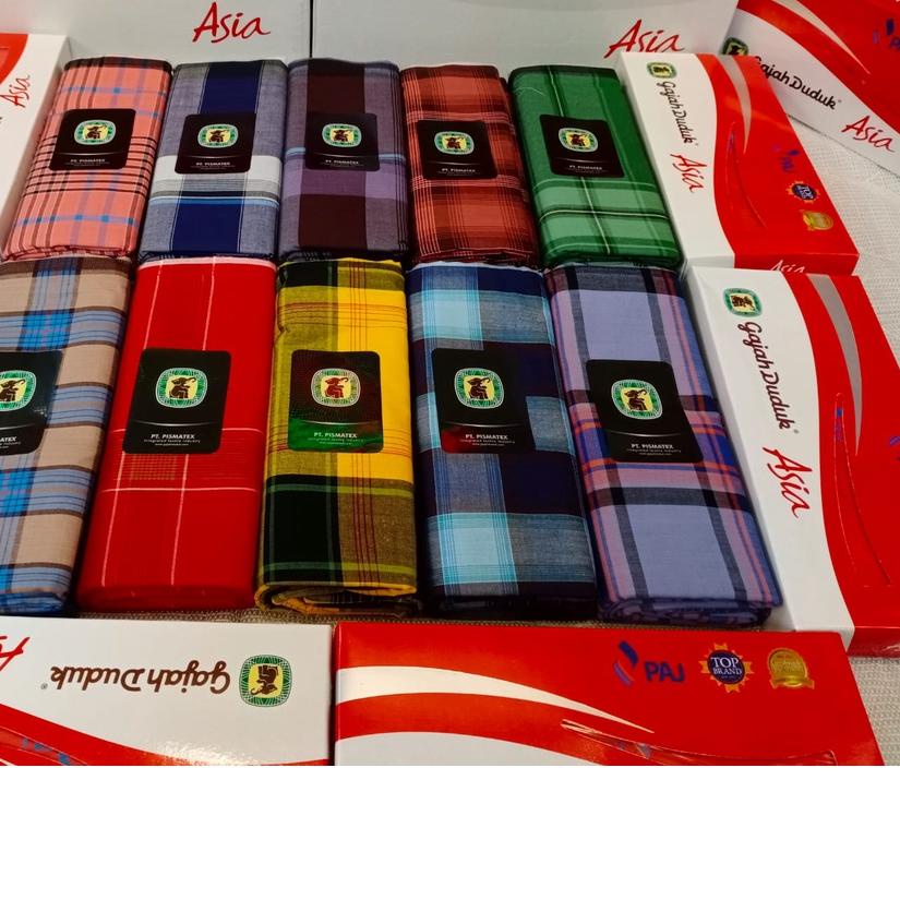 ➴ SARUNG GAJAH DUDUK ASIA / SARUNG GAJAH DUDUK ASIA MOTIF KOTAK ☛