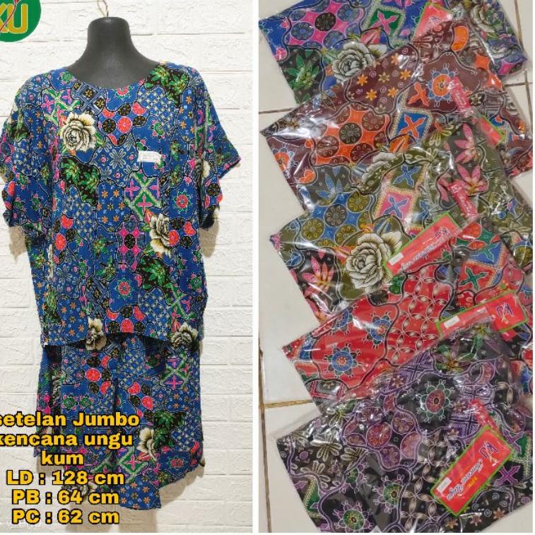 Terlaris Setelan jumbo kencana ungu