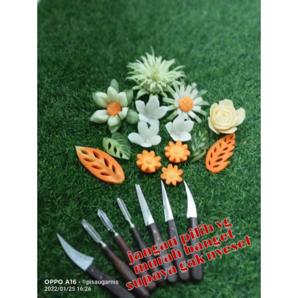 

pisau ukir buah sayur/pisau garnis/carvingknife PALING ORI ASLI BUATAN ANAK BANGSA