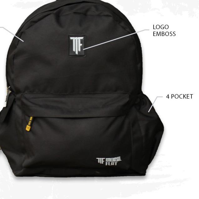 ✱ Moral Flat-Tas Ransel-Backpack-Black Series-MF ➬