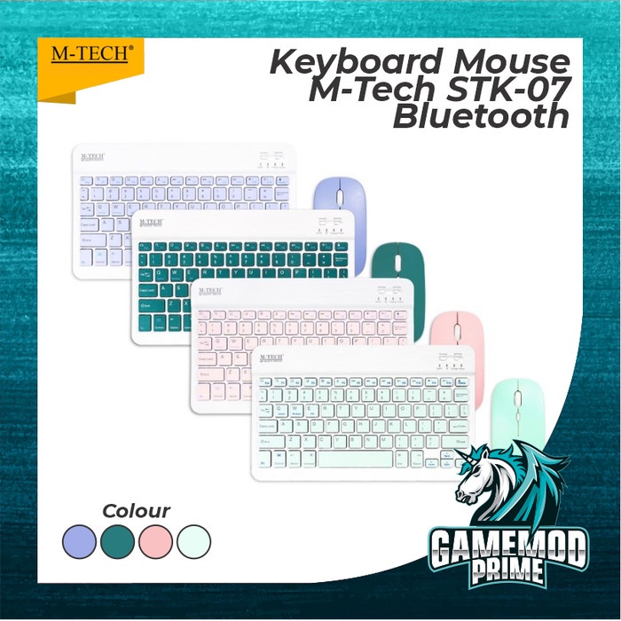 Keyboard Mouse Combo Bluetooth M-Tech STK 07 Free Battery Mtech STK07