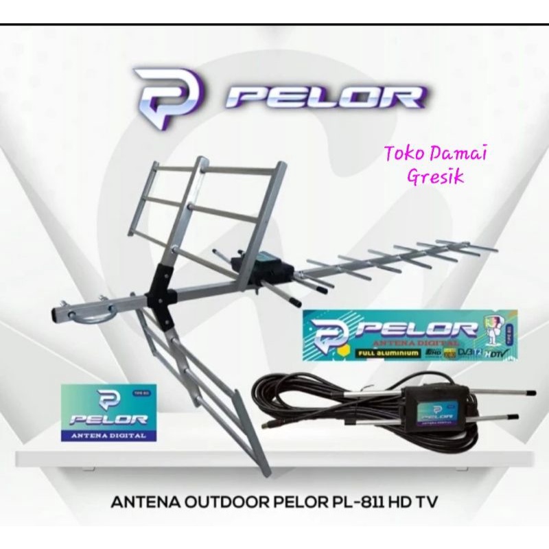 Pelor Anten Antena Antenna Outdoor luar Digital Bagus Murah jernih plus kabel PL 811