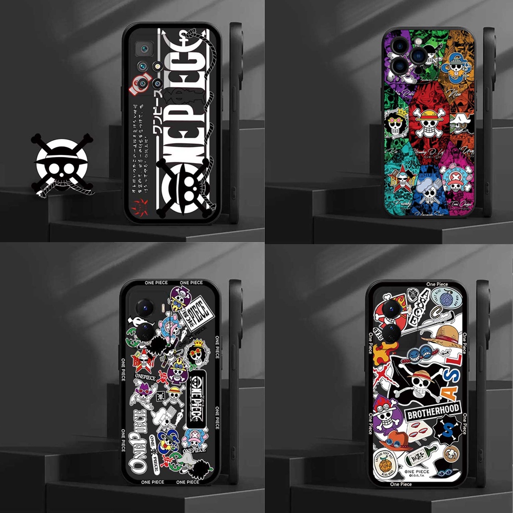 Case Realme C35 C33 C31 C30 C21Y C25Y C21 RealmeC11 C25 C17 C15 C12 C3 C2 Realme 8i 7i 5 5i 6i 6 Pro 7 Pro One Piece Luffy Brook and the Devil Fruit Silikon Lembut Case Cover