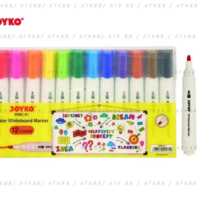 

Best Arrival Spidol Whiteboard 12 Warna Joyko WMC-51