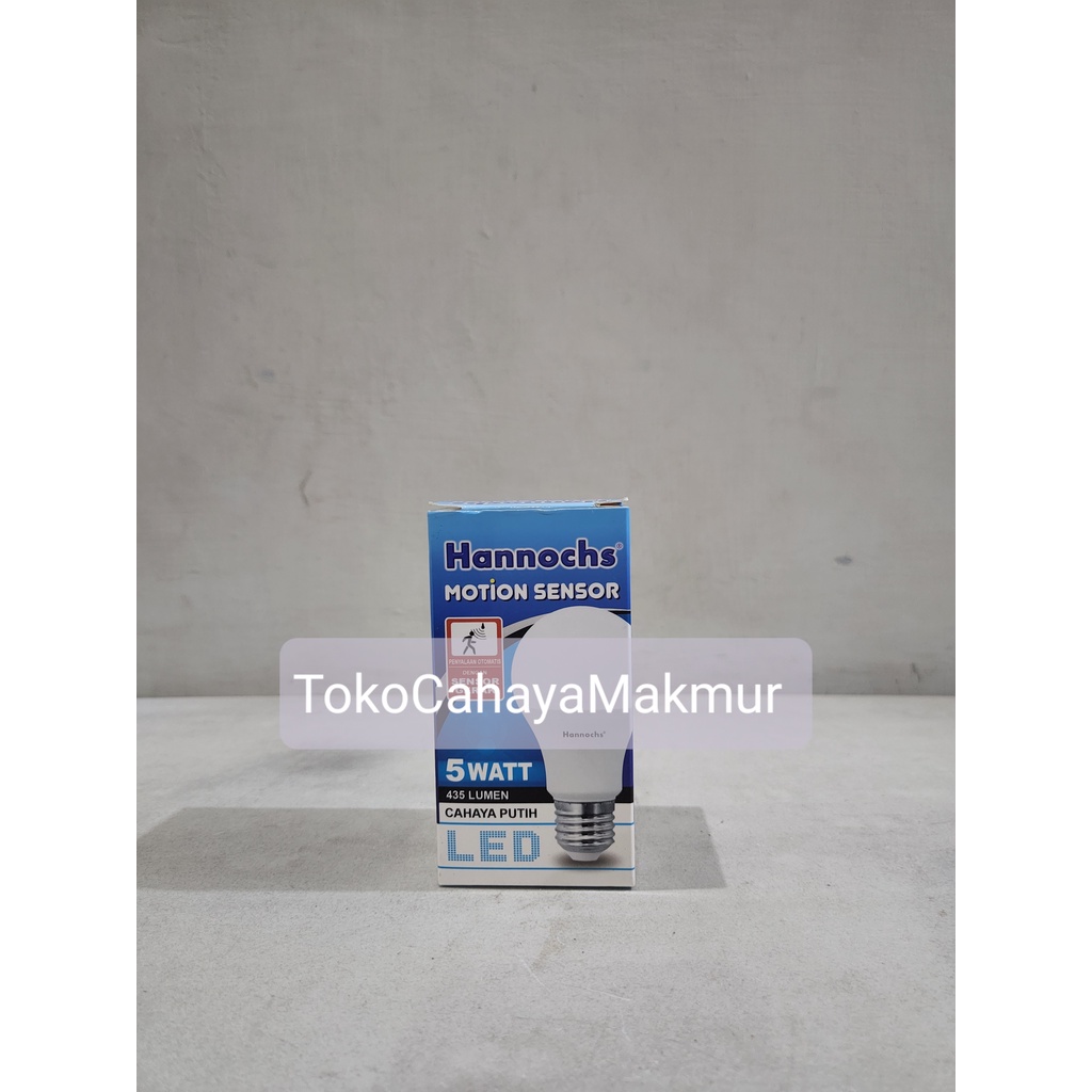 Lampu Led Sensor Gerak 5w 5watt - Motion Sensor Gerak Hannochs