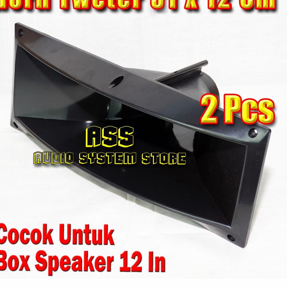 Terlaris 2 Pcs Corong Twiter Box Speaker 12" / Horn Tweter 31x12 Cm / Daun Tweeter / Twitter