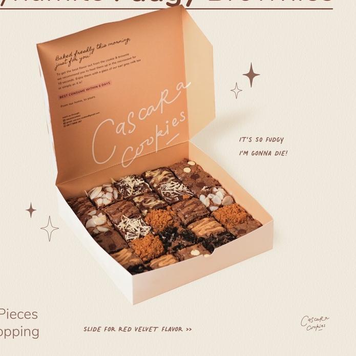 

➱ Cascara Cookies - Dynamite Fudge Brownie 20x20cm 25 pcs ●