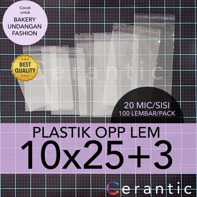 

N22 OPP LEM 10 x 25 +3 cm Plastik Bening Seal Bungkus Roti Undangan 10x25 TERMURAH オ