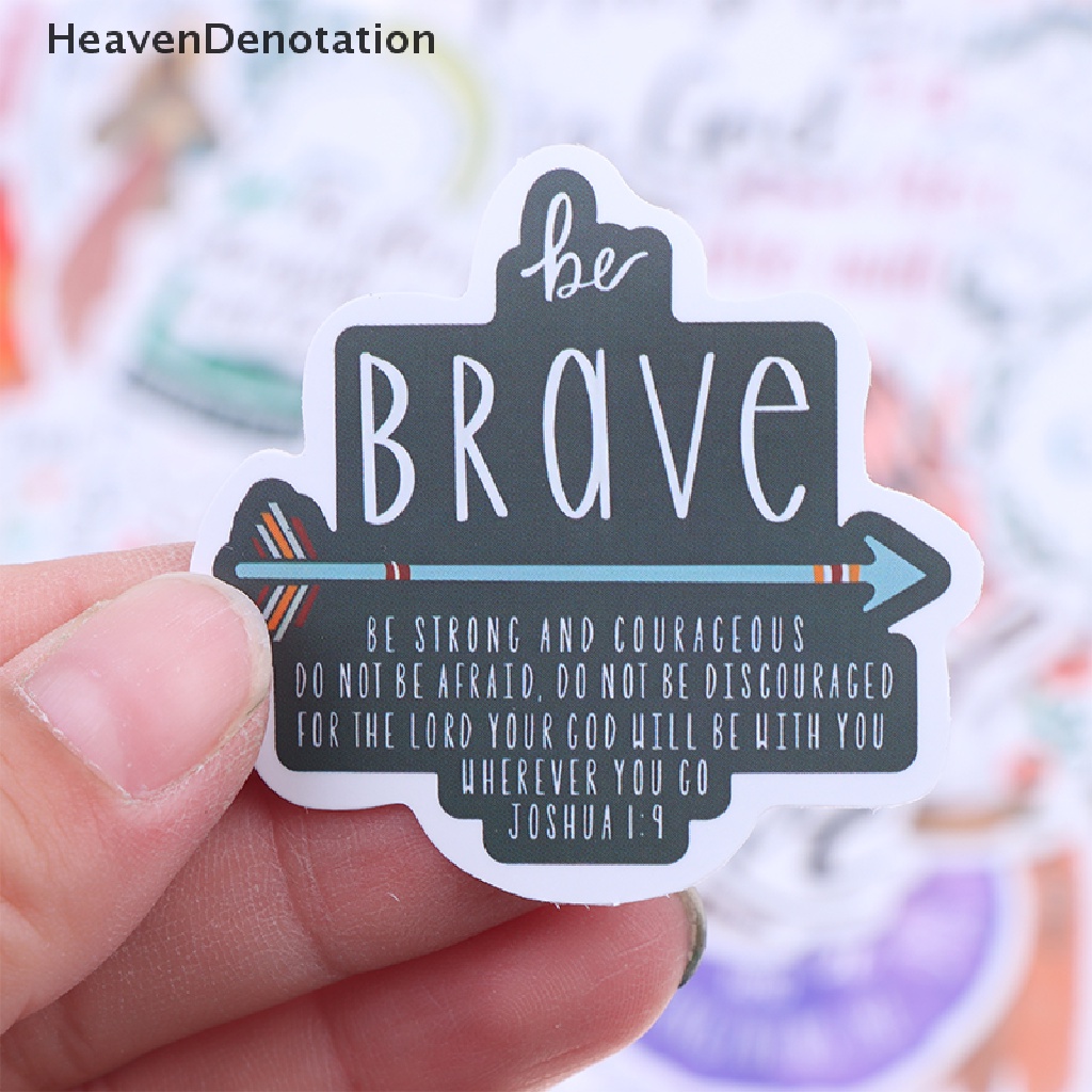 [Denotasi Surga] 52pcs Ungkapan Yesus Kristen Ucapan Agama Stiker Bible Sticker Decal HDV