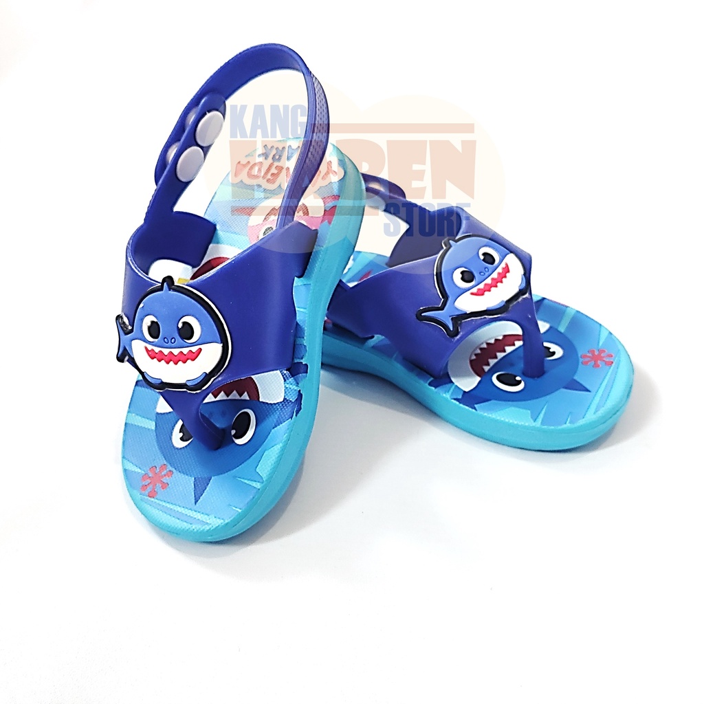 Habenkids Sandal Jepit Anak Balita Cowok Cewek Karakter Baby Shark Lucu