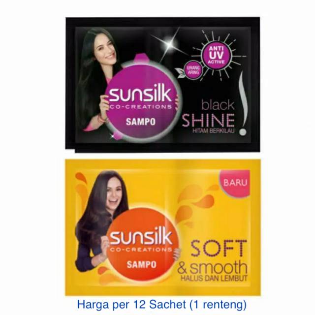 Sunsilk Shampoo / Conditioner Sachet 1 Renceng (isi 12 sachet) | Sampo kondisioner