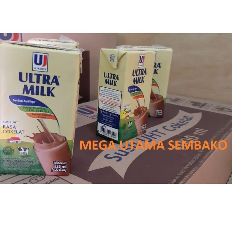 

TERMURAH Susu Ultra 125 ml Susu UHT Ultramilk Full cream Cokelat & Stroberi strowberry 40pcs @ 125ml per karton dus