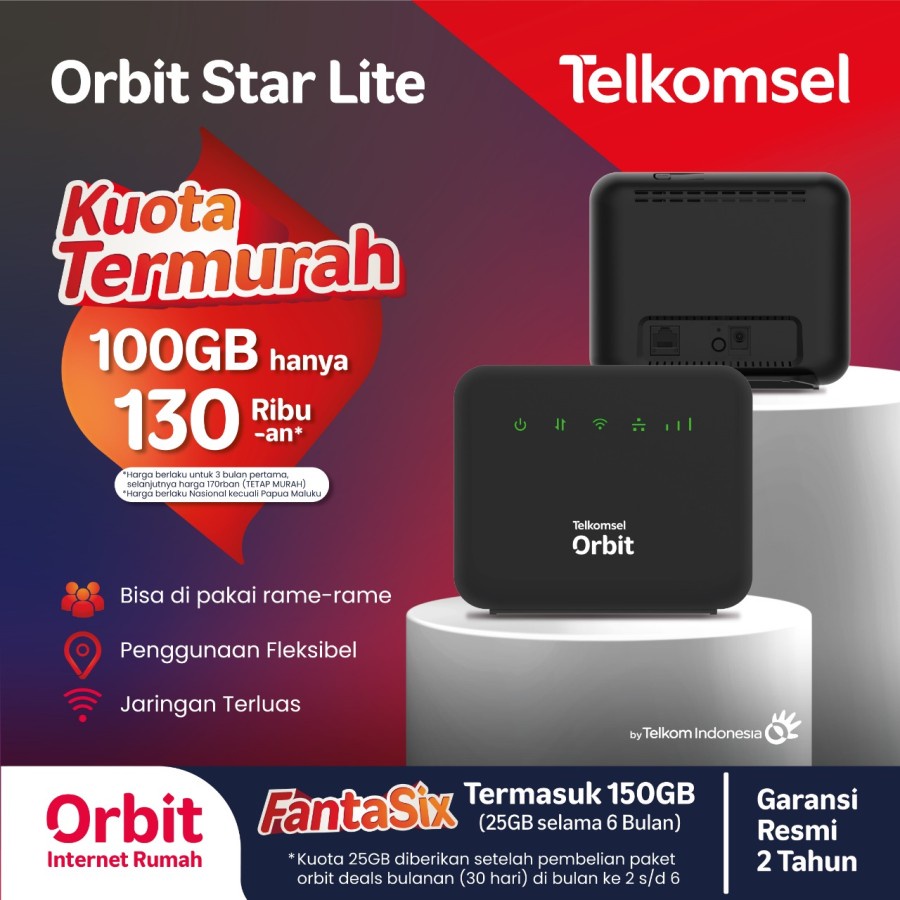 Modem Wifi Home Router 4G Telkomsel Orbit Star Lite UNLOCK Free Kuota