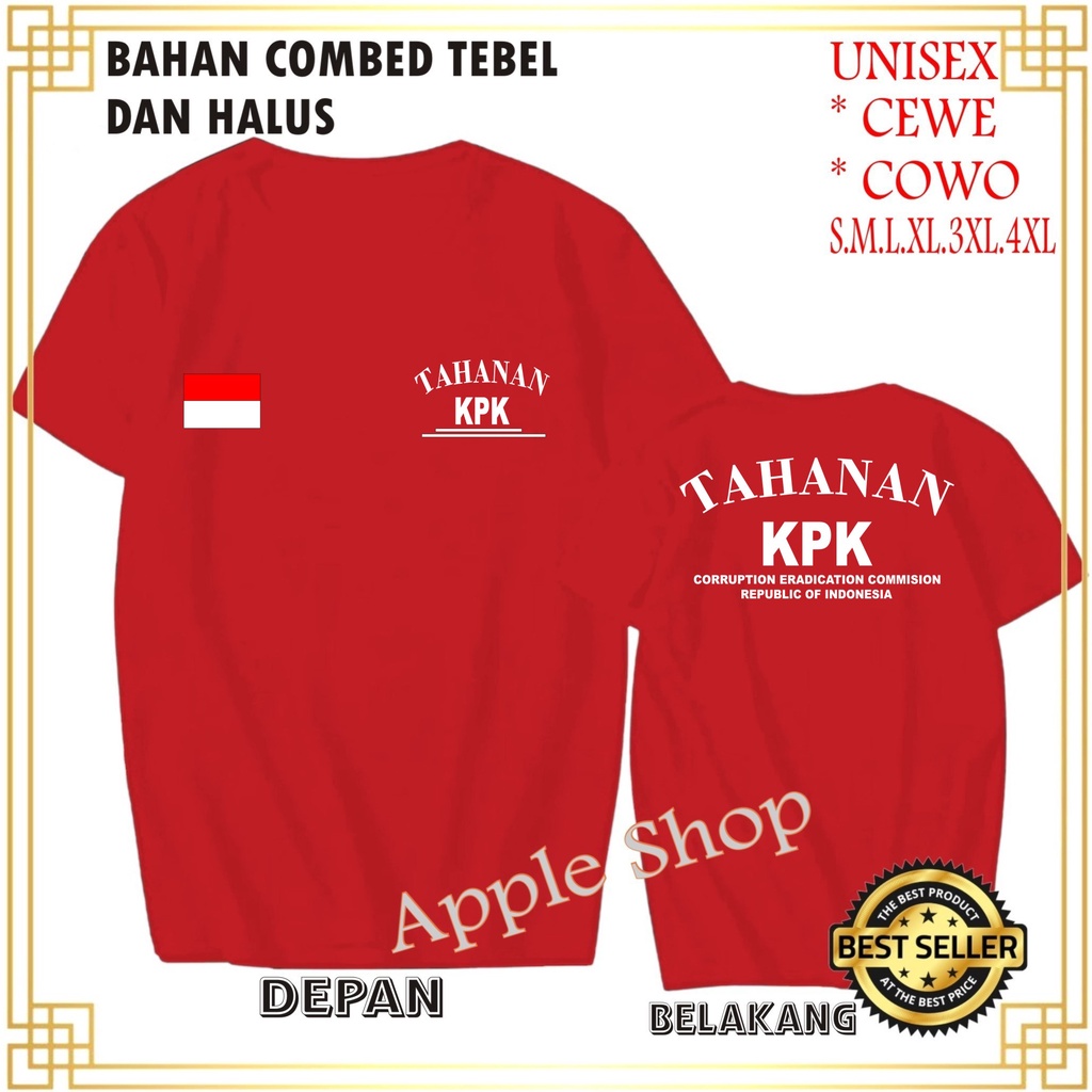 APP Kaos TAHANAN KPK BENDERA Kaos Murah /Pakaian Pria pakaian Wanita Best Seller