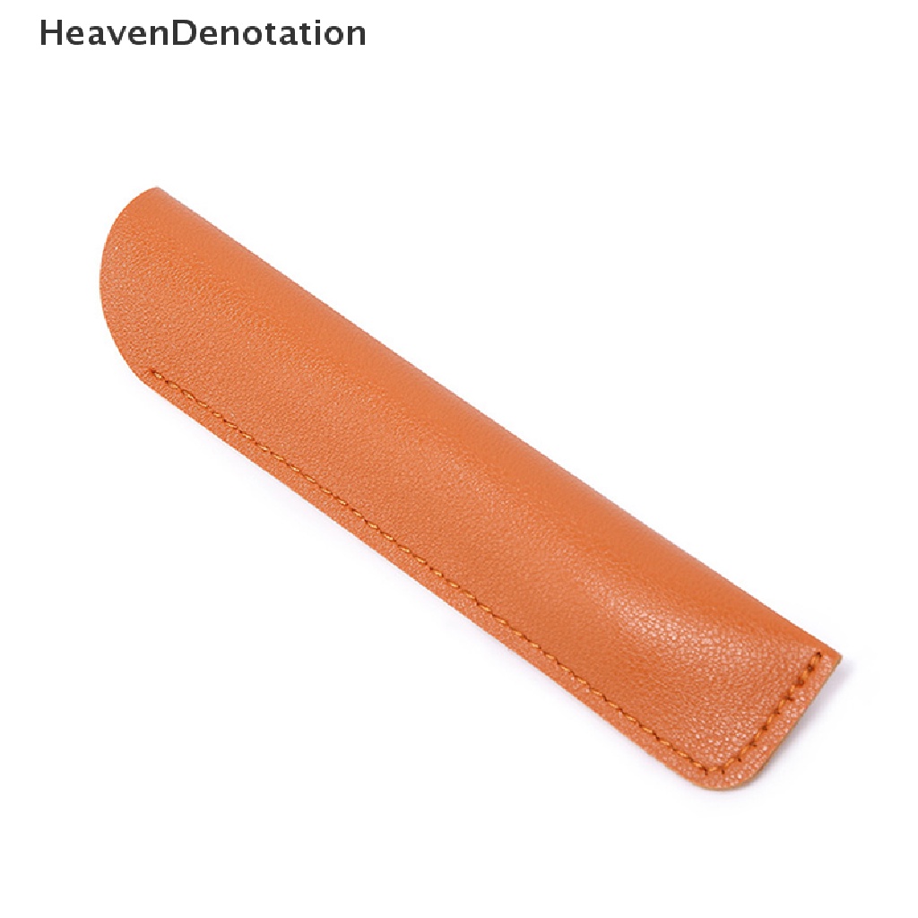 [HeavenDenotation] Pu Leather Pencil Case Tas Penyimpanan Pulpen Sekolah Lucu Pen Case Kawaii Pen Pelindung Lengan Kecil Sign Pen Cover Leather Case Hadiah HDV