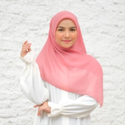 [ COD ] Bella Square 50 Warna Hijab Jilbab Segi Empat Peach Muda Premium