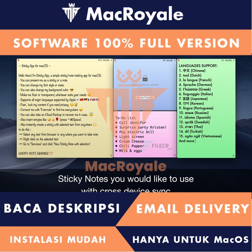 [MacOS] Sticky Notes: Easy Note Taking Full Version Lifetime Full Garansi