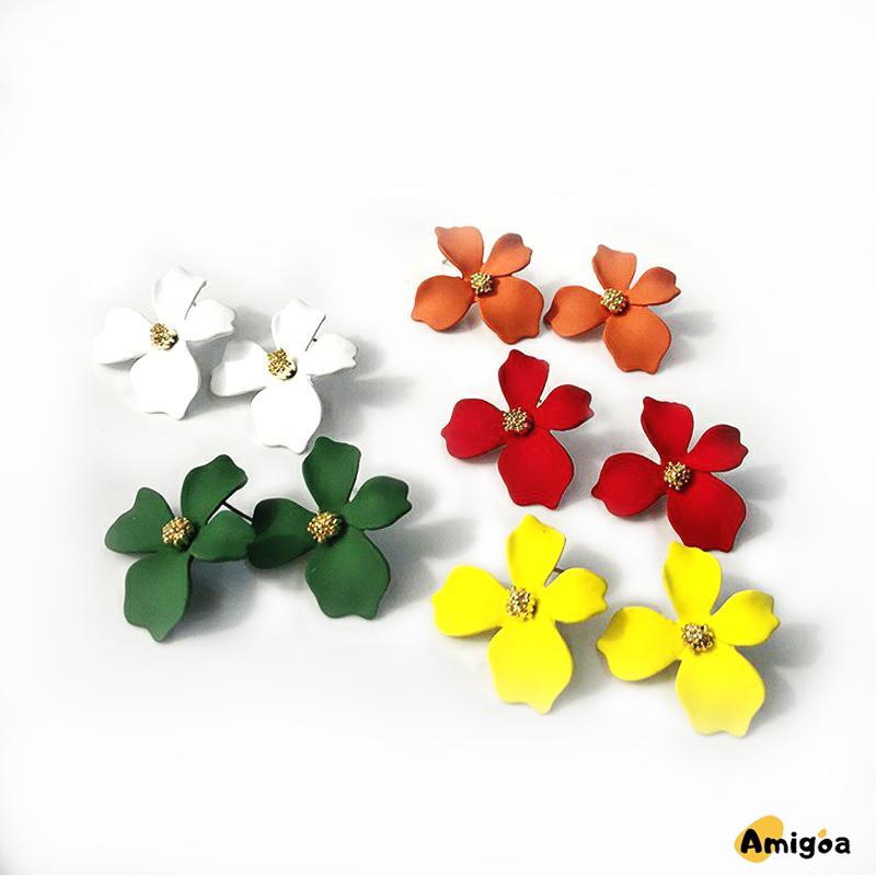 Flower Earrings Personality Versatile Elegant Temperament Stud Earrings - AG2