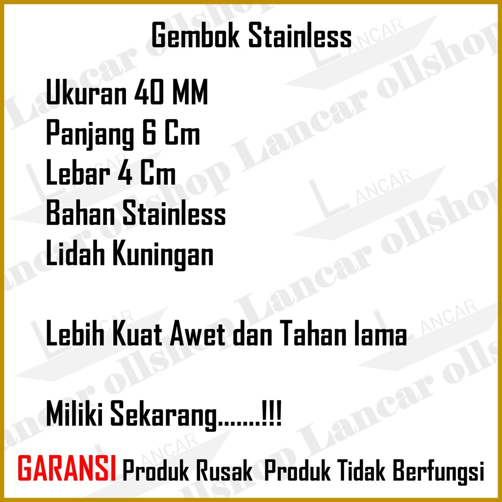 Gembok Putih Anti Rust Anti Maling Anti Cut / Gembok Pagar Rumah Cakram Stainless Anti Karat